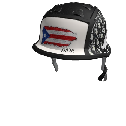 White n black PR Designer custom helmet