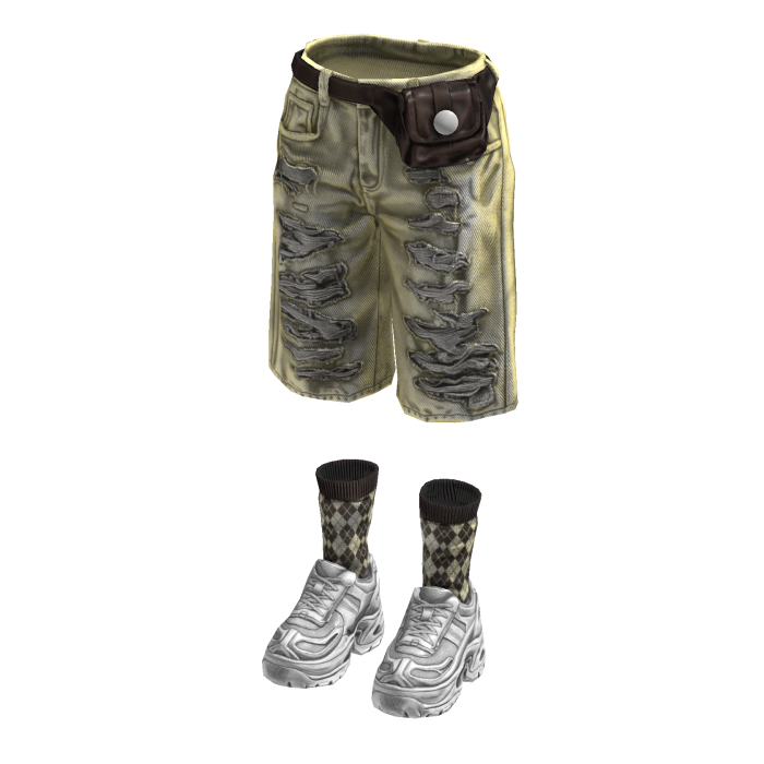 Denim Teared Stylish Jorts (Cream Brown)