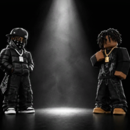 Hood Friends Black Background