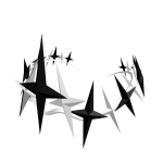 Black and White Star Crown