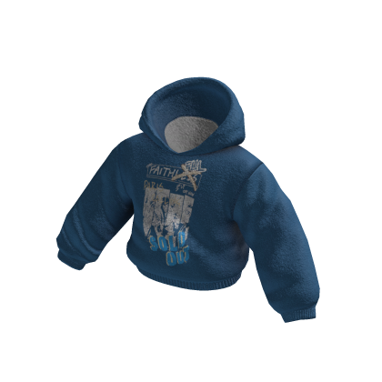 Blue Retro Hoodie