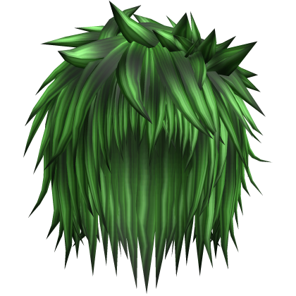 neon green emo spiky messy vampire punk anime hair