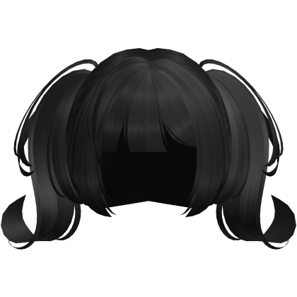Black Swirled Messy Pigtails