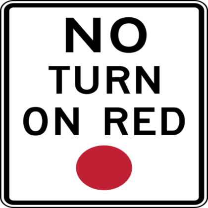 No Turn On Red Roblox decal