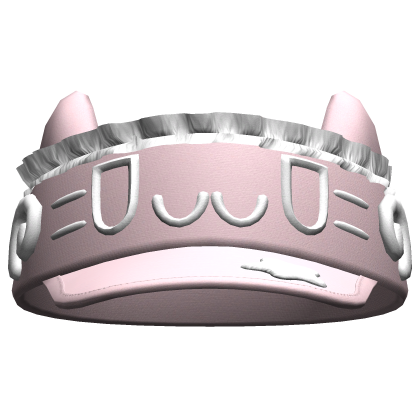 Kawaii Chill Cat Visor Pink&White