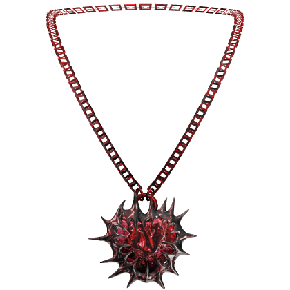 Red Thorn Crystal Necklace | Gothic Y2K Pendant Roblox item