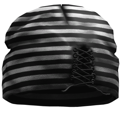 Striped Grunge Lace Beanie