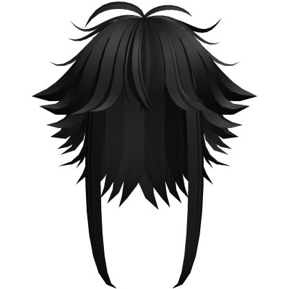 messy cute hair with tufts in black