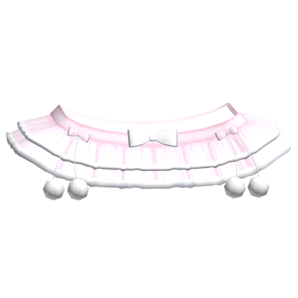 Pink Christmas Snow Fur Trim Ruffle Skirt