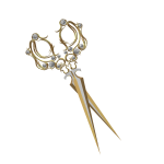 Golden White Scissors