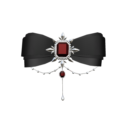 Luxury Jeweled Hair Bow(Red) Roblox item