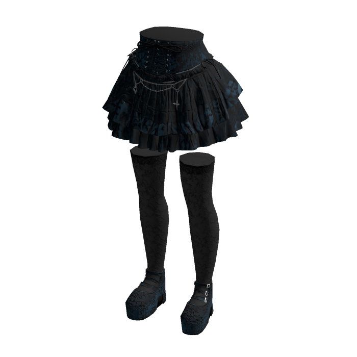 Pleated Mini Skirt (Teal)