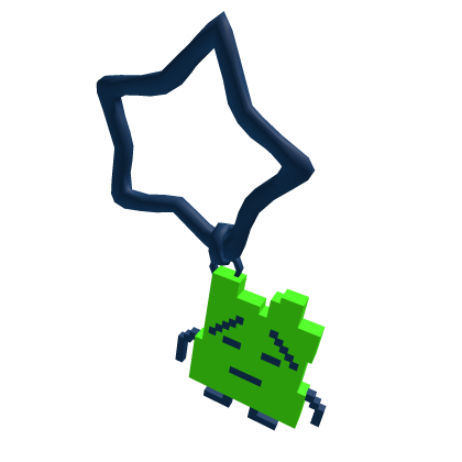 pixel alien keychain star carabiner