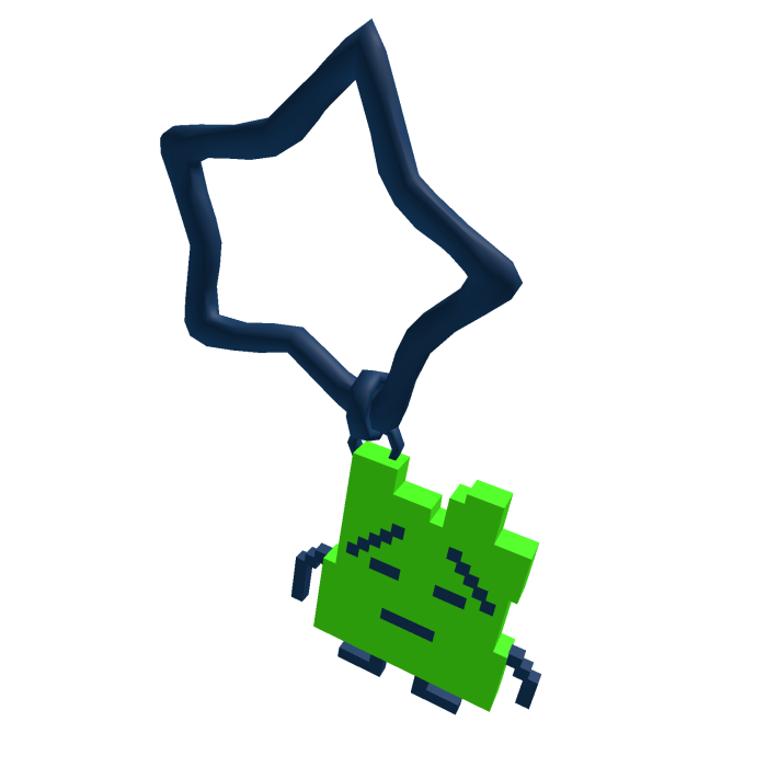 pixel alien keychain star carabiner