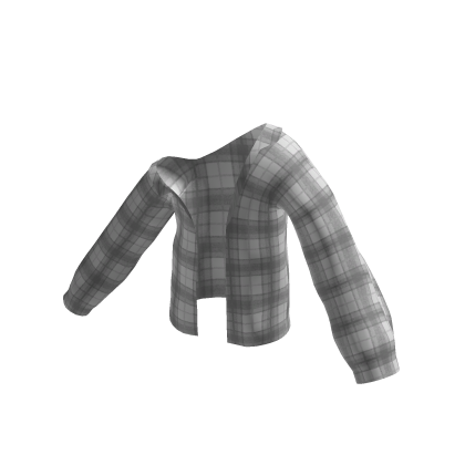 White Plaid Off The Shoulder Flannel