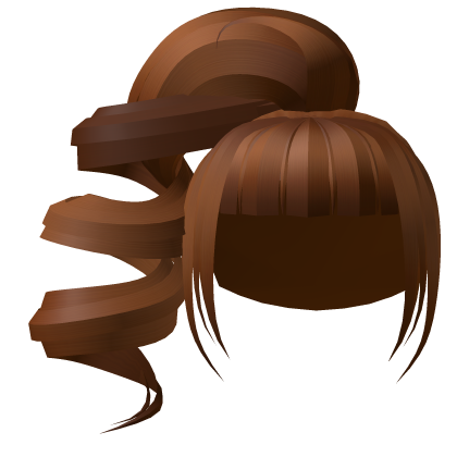 Brown Swirly Gyaru Side Ponytail Roblox item