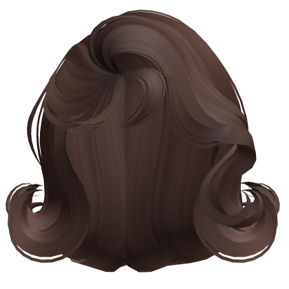 bouncy blowout bob hairstyle in brown Roblox item