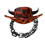 [CODE: OSH] Dark Orange Leopard Outlaw Hat