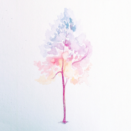 Pastel watercolor tree Roblox decal