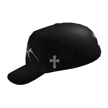 Celtic Black Hearts Backwards Cap for Hair Roblox item