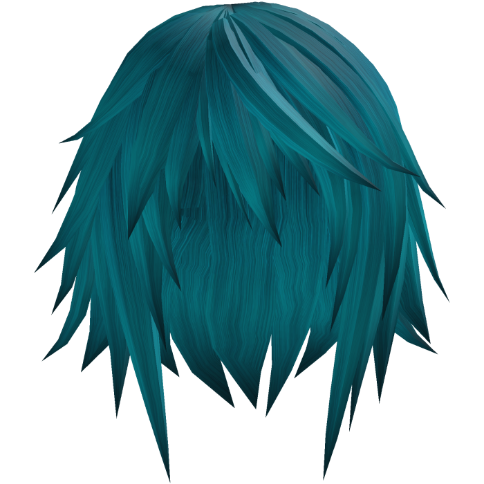 short straight emo hair (Teal)