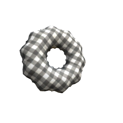 Mid Ponytail Scrunchie Checkered Black Roblox item