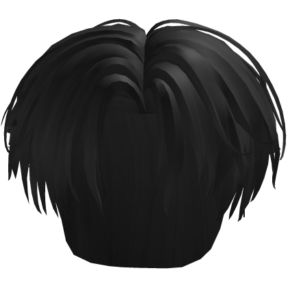 Black Messy Middle Part Roblox item