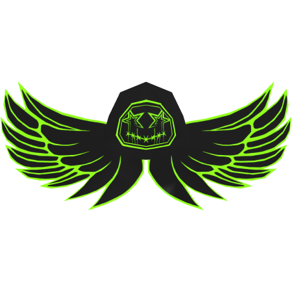 Cartoony Black&Green Hood Chains Wings Aura Combo