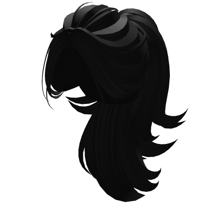 Voluminous Swirly Preppy Ponytail (Black) Roblox item