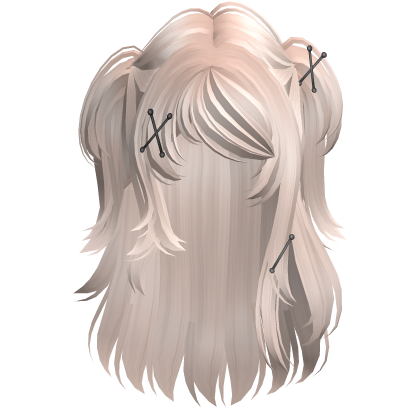 Emo Scene Spikey Girl w/ Piercings Hair (Beige) Roblox item