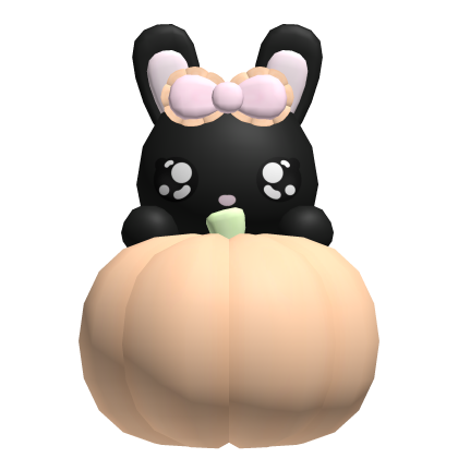 ˗ˏˋ ♡ cute black bunny with pumpkin for halloween Roblox item