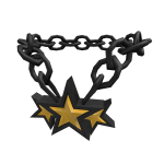 Black Iron Yellow Star Bling Necklace