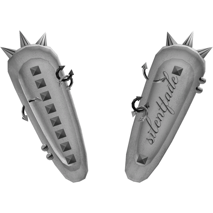 white spiky studded emo bunny ears w/ piercings