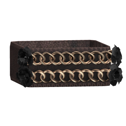 1.0 Brown Y2K Emo Flower Arm Bracelet Double Chain