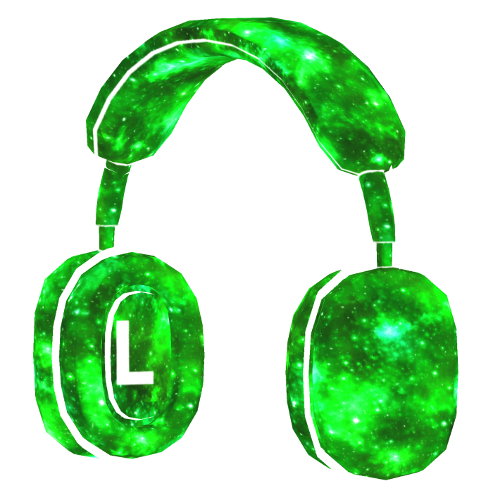 Cartoony Green Galaxy Heaphones🌌