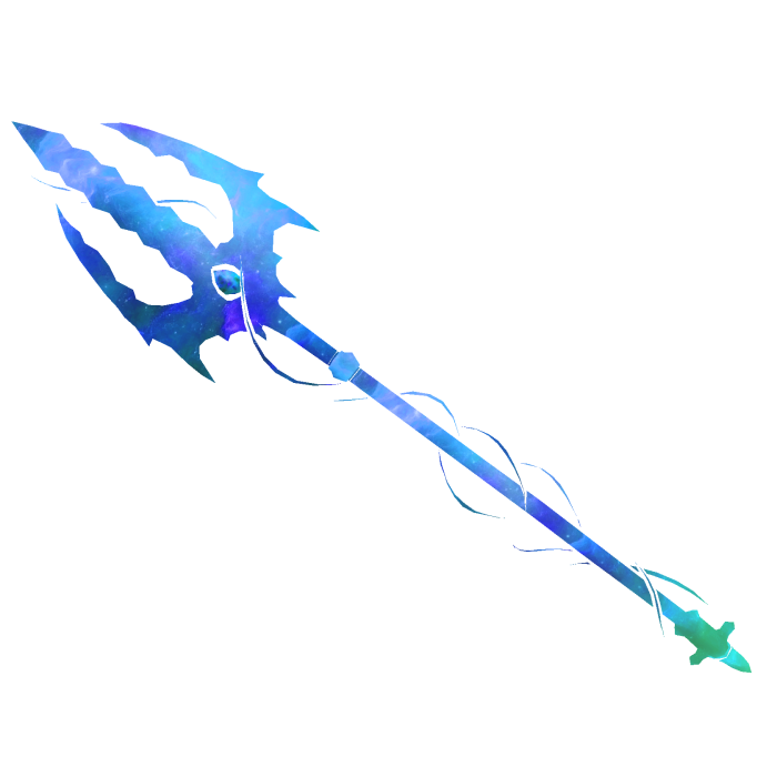 Blue Cartoony Galaxy Trident