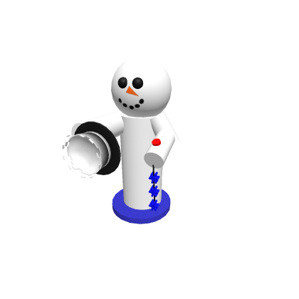 gemmy CUSTOM snowflake snowman 2 (purple)