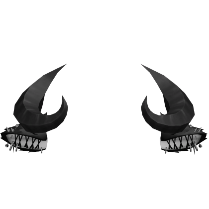 Black Gothic Goat Sheep Horns Black Pierced Ears Roblox item