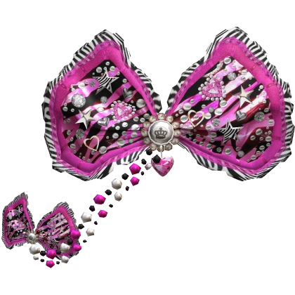 Gyaru Hime Agejo Kawaii Ruffle Bow Pink Zebra Y2K | Roblox