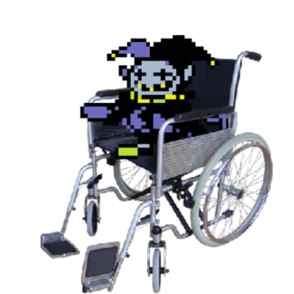jevil in a wheelchair