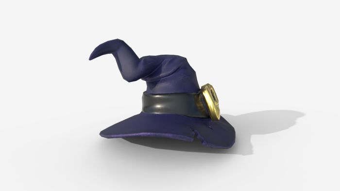 Stylized Witch Hat - Low Poly Game Ready preview 2