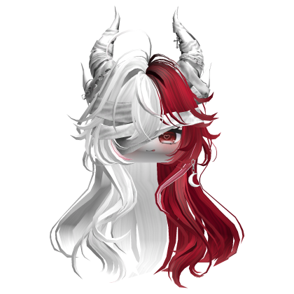 Horned Anime Demon Wolfcut (Black)