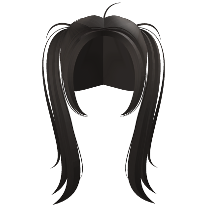 𐔌 ˚. Adorable long pigtails in brown grey Roblox item