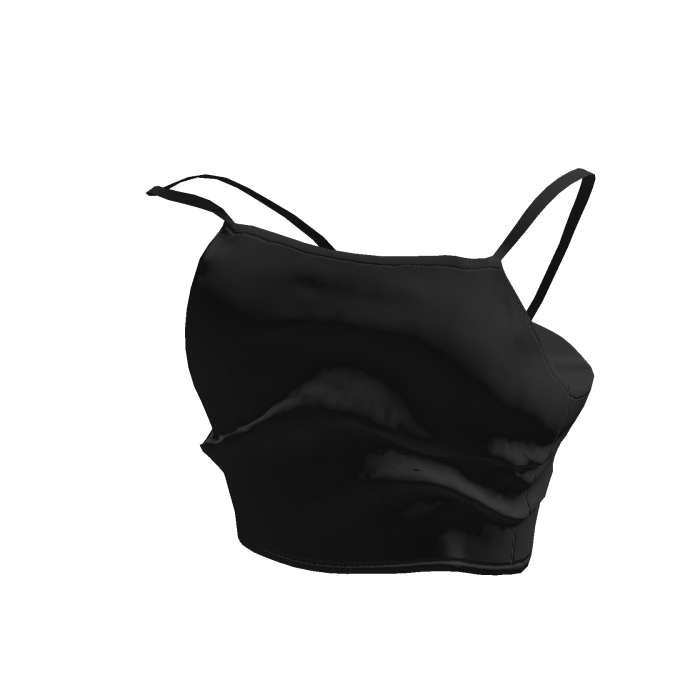 💜 Casual Cami Crop Top_Black