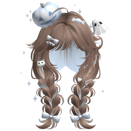 Halloween Cute Pumpkin Braids (Milktea&Blue) Roblox item