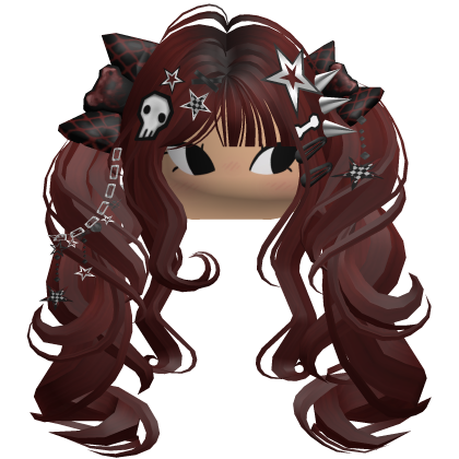 ♡ Scene Fluffy Gyaru Pigtails (Red)
