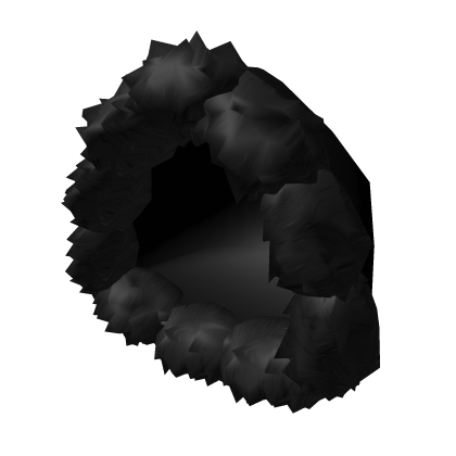 Fluffy Black Winter Hood