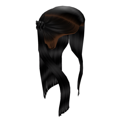 Side Part With Fishtail Braid [Black] Roblox item