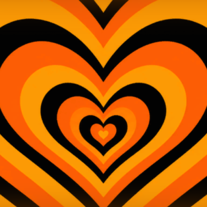 Orange Hearts Halloween Background Cute Autumn