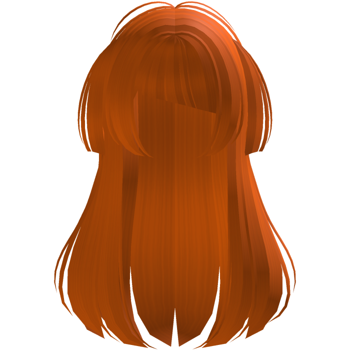Orange Long Doll Hair with Mini Pigtails